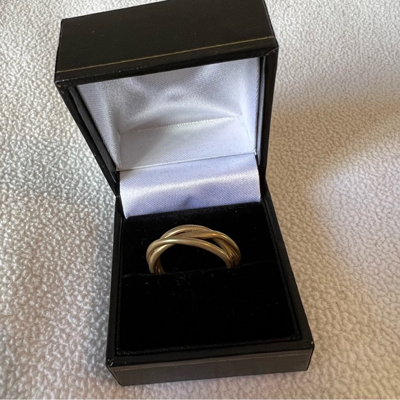 Faris Gold Tangle Ring Brass Material Size 7 - Picture 2 of 8